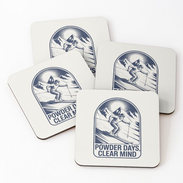 Item preview, Powder Days Clear Mind Skiing Mountain Sport Graphic Print designed and sold by SplashTastic.