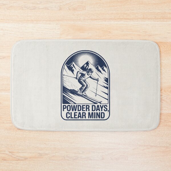 Item preview, Powder Days Clear Mind Skiing Mountain Sport Graphic Print designed and sold by SplashTastic.