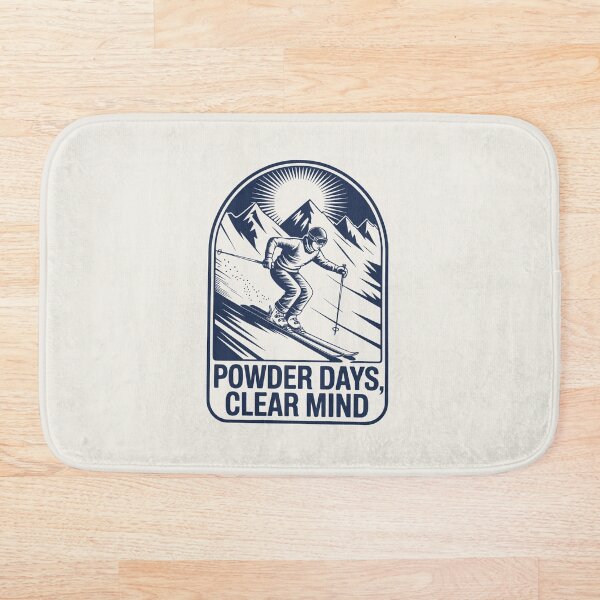 Artikelvorschau, Powder Days Clear Mind Skiing Mountain Sport Graphic Print entworfen und verkauft von SplashTastic.