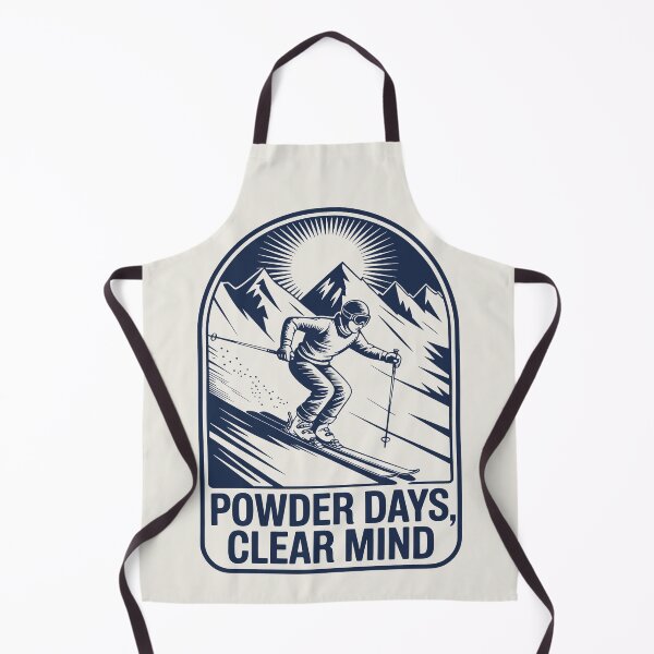 Item preview, Powder Days Clear Mind Skiing Mountain Sport Graphic Print designed and sold by SplashTastic.