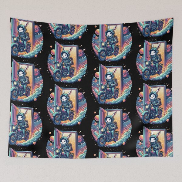 Item preview, Cosmic Rabbit Rider – Surreal Space Adventure designed and sold by Dogandesighn.