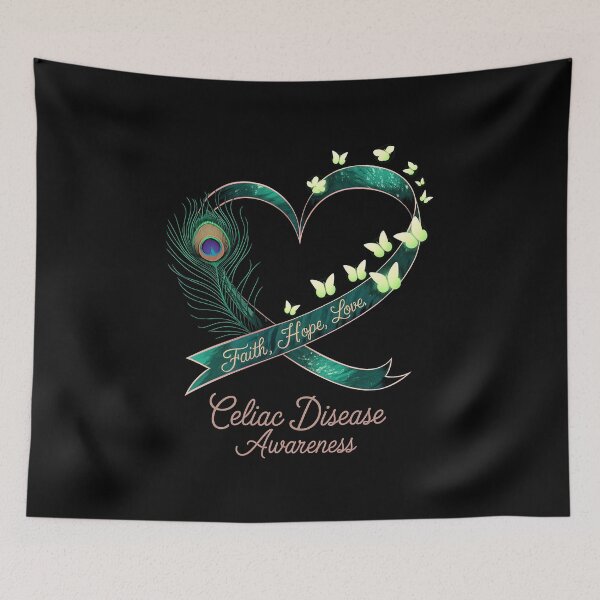 Item preview, Heart Butterfly Green Ribbon Celiac Disease Awareness designed and sold by FranzFriesen.