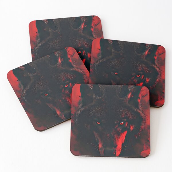 Item preview, Bloodmoon Demon Wolf – Nightshade Illustration designed and sold by Neer arts.