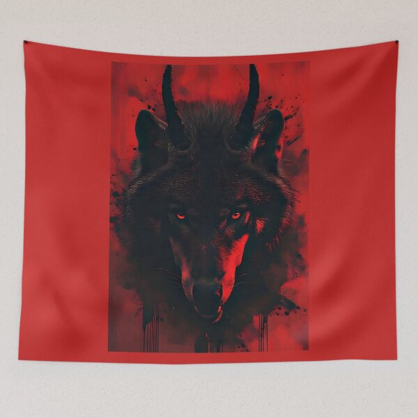Item preview, Bloodmoon Demon Wolf – Nightshade Illustration designed and sold by Neer arts.