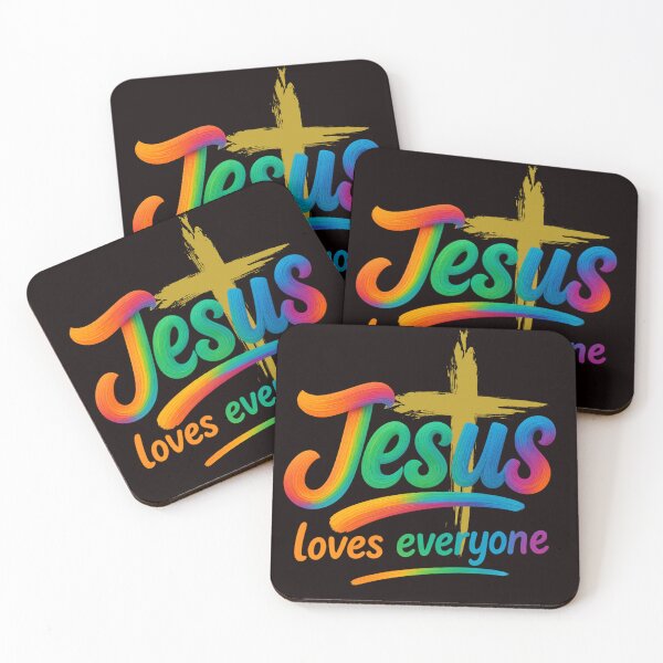 Item preview, Jesus Loves Everyone — Colorful 3D Brush Art designed and sold by Tadeusz1.