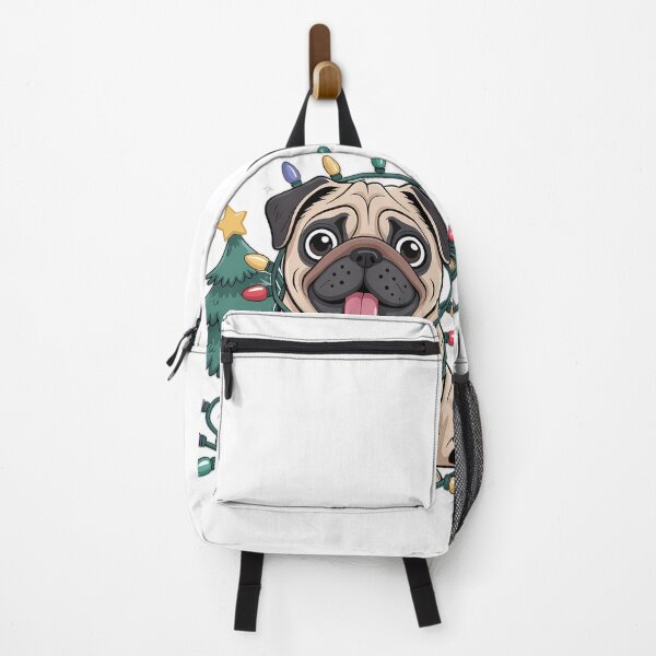 Item preview, Funny Pug Dog Tangled in Christmas Lights Holiday Pet Humor Shirt designed and sold by GiftsForge.