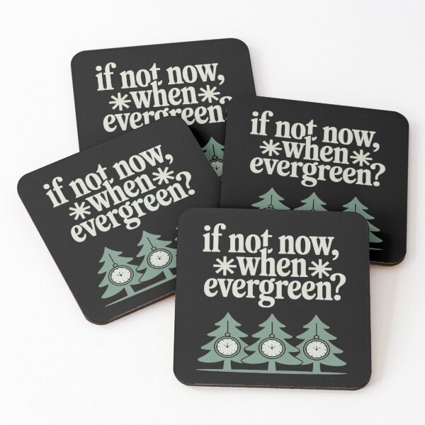 Item preview, If Not Now When Evergreen Eco Forest Clock designed and sold by ToggleBet.