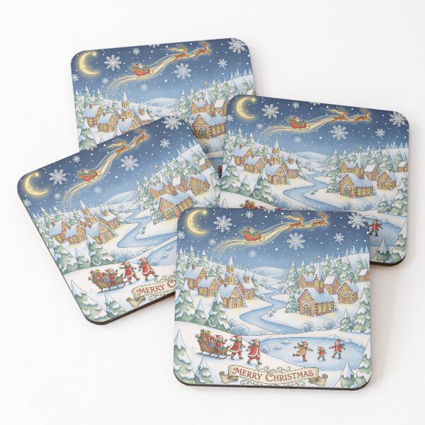 Item preview, Cozy Christmas Village Night designed and sold by griez.