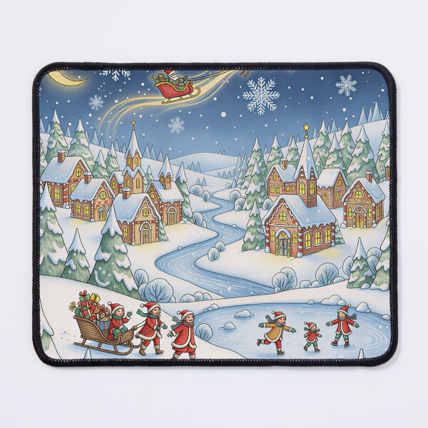 Item preview, Cozy Christmas Village Night designed and sold by griez.