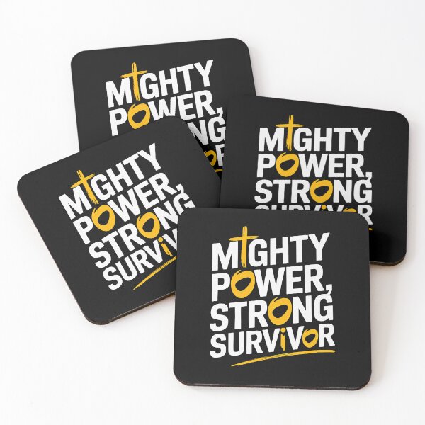 Item preview, Mighty Power Strong Survivor Childhood Cancer Awareness designed and sold by HaileyRobel.