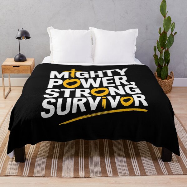Item preview, Mighty Power Strong Survivor Childhood Cancer Awareness designed and sold by HaileyRobel.