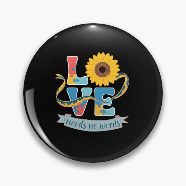 Item preview, Love Needs No Words Autism Awareness Support designed and sold by VasilisLamArt.