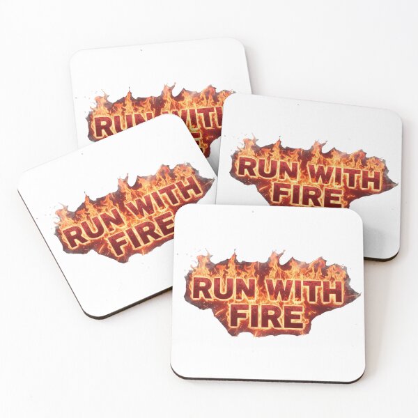 Item preview, Run With Fire – Fiery Motivational Typography designed and sold by Happyfreedom.