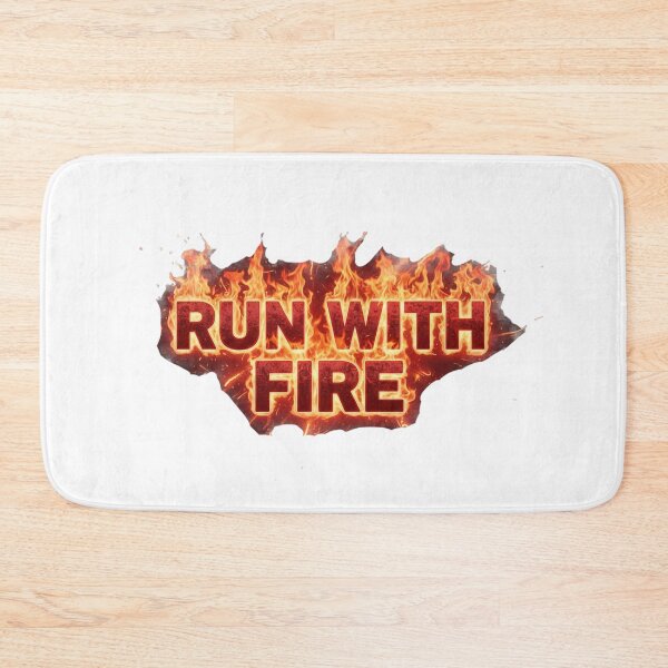 Item preview, Run With Fire – Fiery Motivational Typography designed and sold by Happyfreedom.