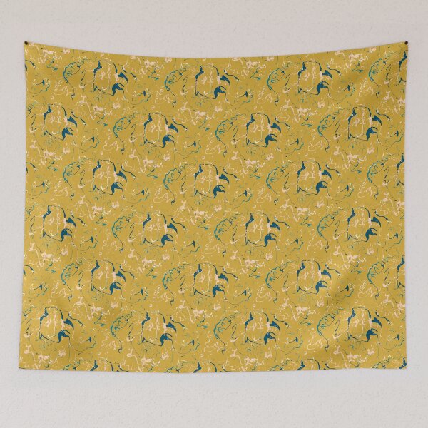 Item preview, Teal & Gold Fluid Marble designed and sold by holu_designs.