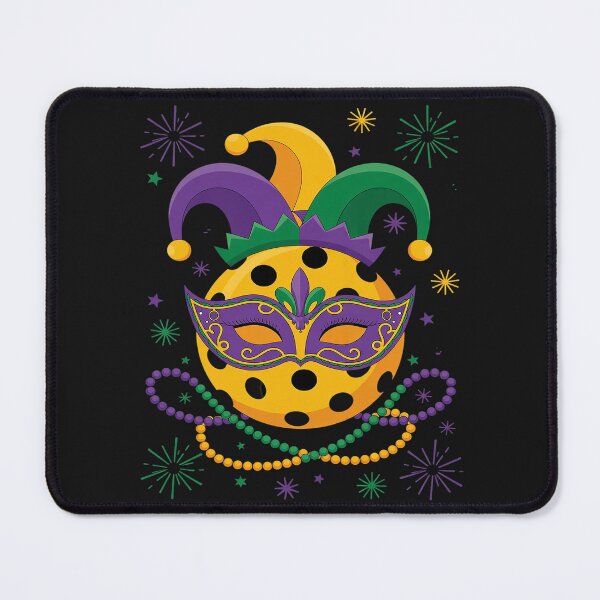 Item preview, Pickleball Wearing Jester Hat Masked Beads Mardi Gras Sport designed and sold by procionartss.