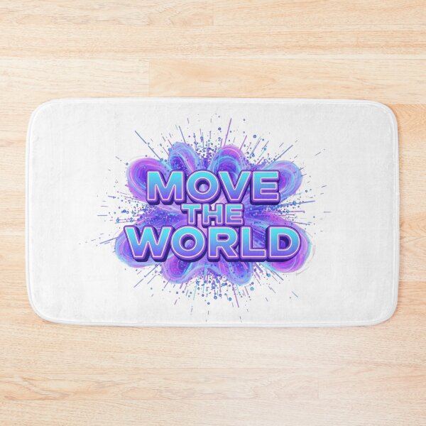 Item preview, Move The World – Neon Motivational Typography designed and sold by Happyfreedom.