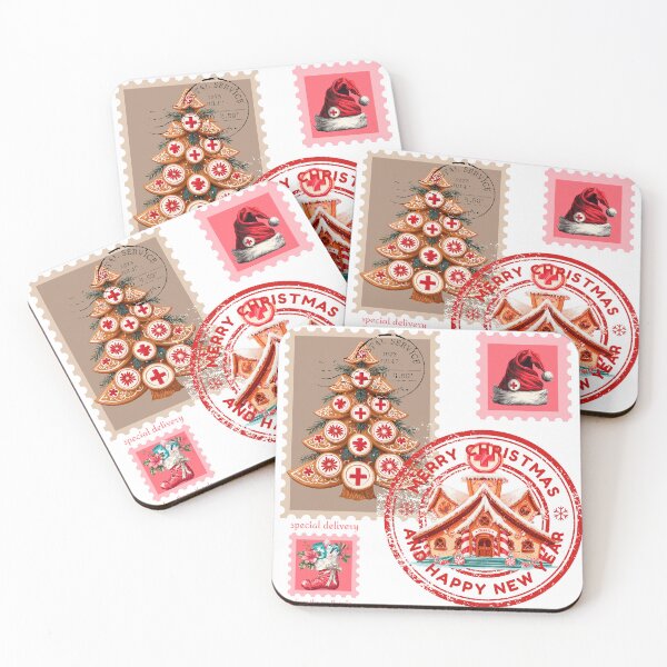 Item preview, Retro Medical Christmas Stamp Set Art designed and sold by Anastasiia Yurevych.