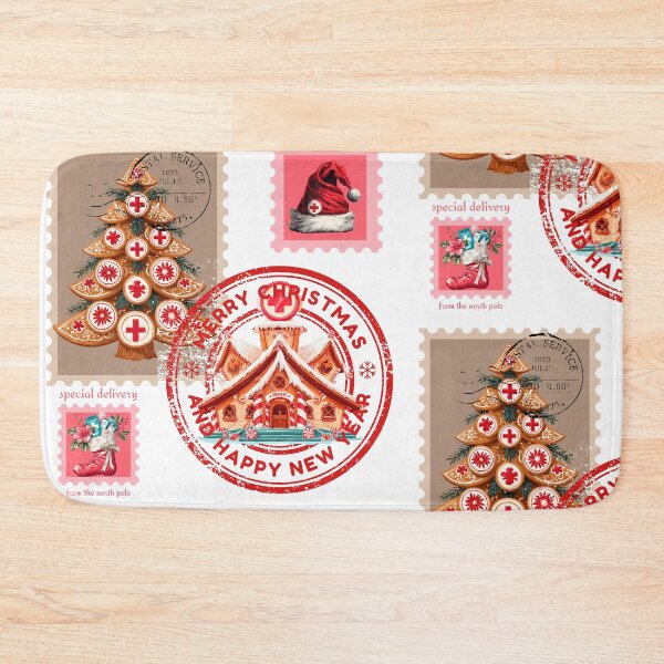 Item preview, Retro Medical Christmas Stamp Set Art designed and sold by Anastasiia Yurevych.