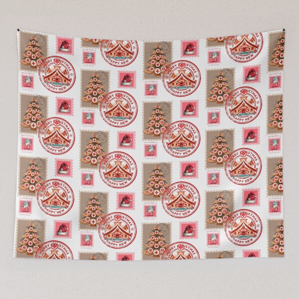 Item preview, Retro Medical Christmas Stamp Set Art designed and sold by Anastasiia Yurevych.