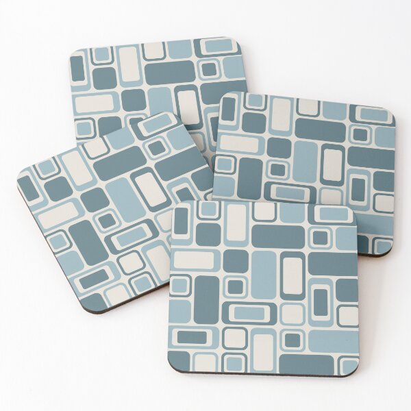 Item preview, Geometric Blue Rectangles Pattern designed and sold by Vector&Repeat.