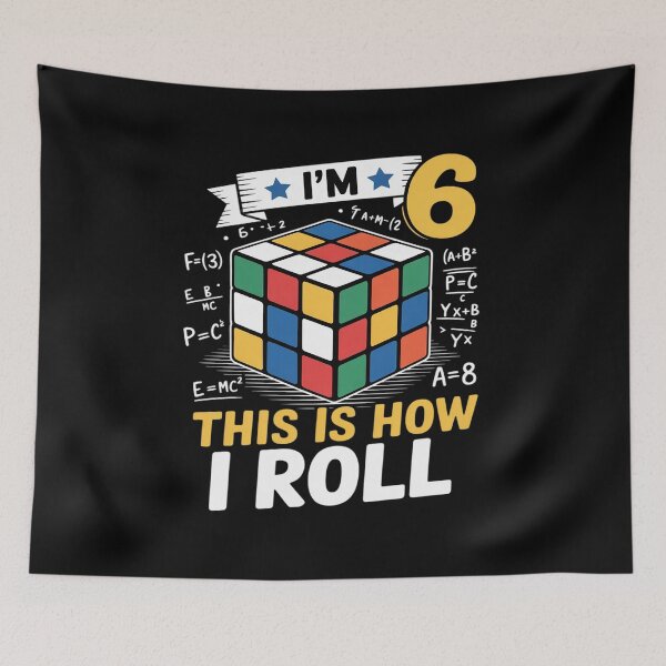 Item preview, I'm 6 This Is How I Roll Funny Speed Cubing Birthday designed and sold by BubblePancake.
