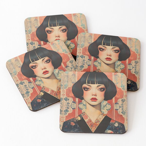 Item preview, Miss Willow - Beautiful Asian woman portrait designed and sold by TinyRed SpiralArt.