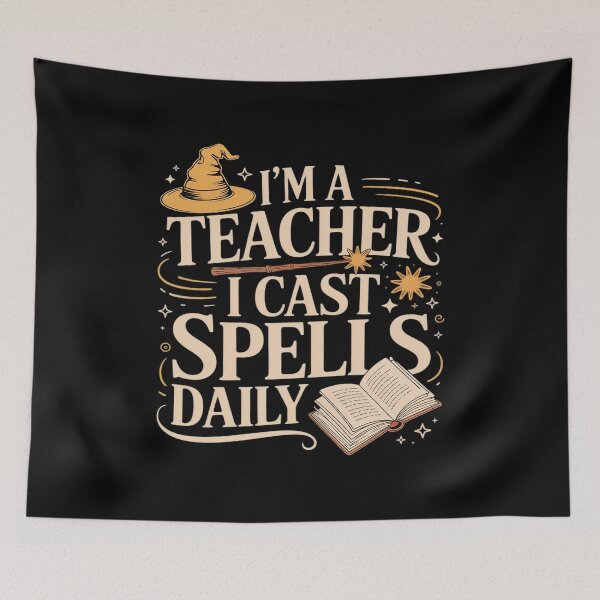 Item preview, I'm a Teacher I Cast Spells Daily Funny Witch designed and sold by NetoGalaxy.