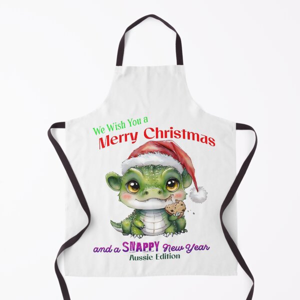 Item preview, Merry Christmas and a Snappy New Year Aussie Edition Crocodile designed and sold by ArtisticDesignsbyLinda.