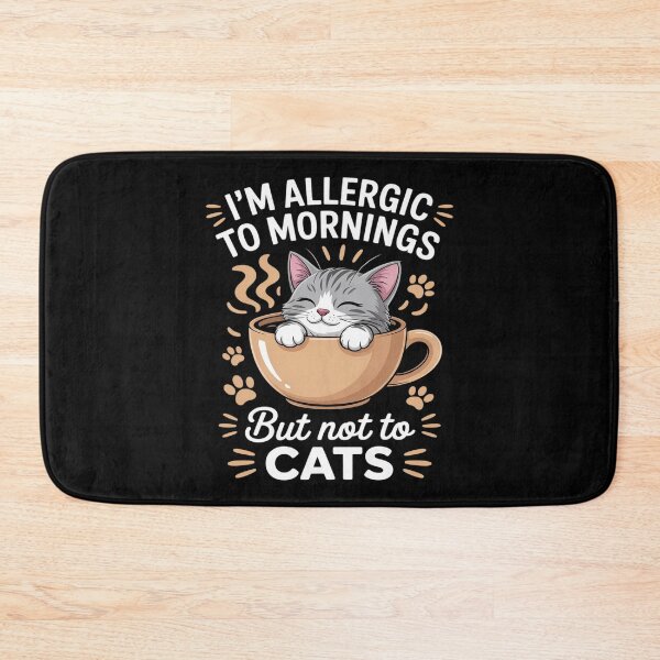Item preview, I'm allergic to mornings but not to cats designed and sold by NetoGalaxy.
