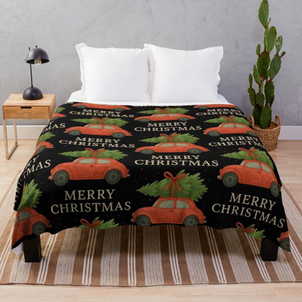 Item preview, Vintage Red Car with Christmas Tree designed and sold by Aynaurkinsuy.
