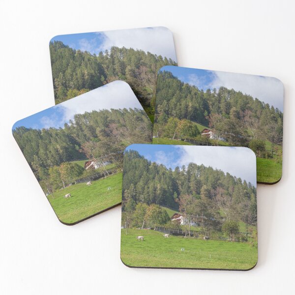Item preview, Alpine pasture with cows, farmhouse and forest, Neustift in the Stubai Valley, Stubai Valley designed and sold by Torsten  Krüger.