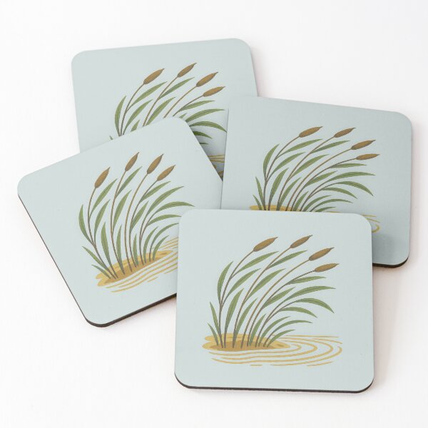 Item preview, Minimal Pond Grass Illustration with Ripples designed and sold by NoctaHike.