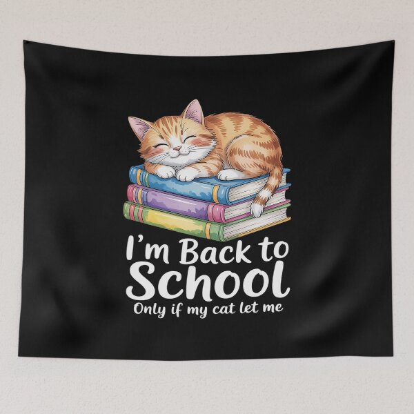 Item preview, I'm Back to School Only If My Cat Let Me Funny designed and sold by NetoGalaxy.