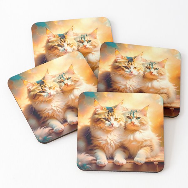 Item preview, Two Cats In Oil Painting Style designed and sold by LanaGustavsson.