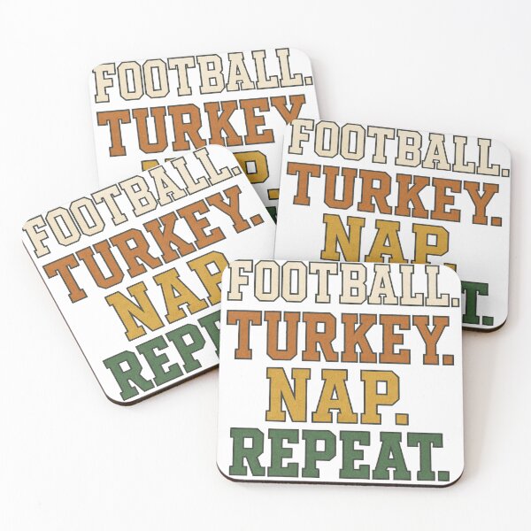 Item preview, Thanksgiving Vibes T-Shirt: Football Turkey Nap Repeat designed and sold by Wear Nova.