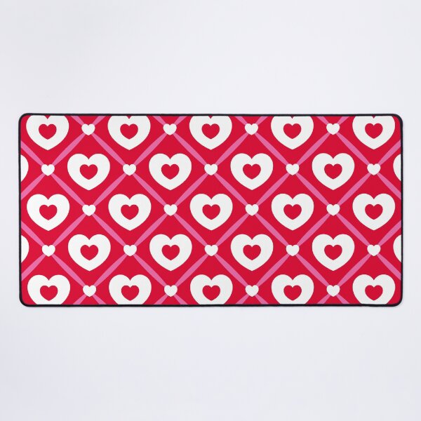 Item preview, White and Red Heart Grid Pattern designed and sold by quickkdesign.