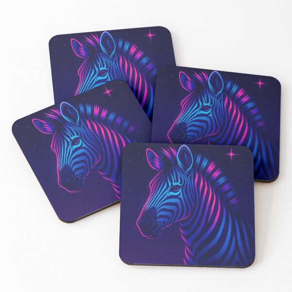 Item preview, Neon Zebra Vaporwave Retro Animal Art designed and sold by GolabMagic.