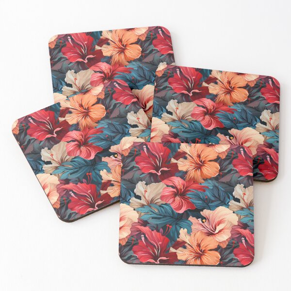 Item preview, #26 Floral Pattern. Hibiscus flowers illustration pattern designed and sold by Fleurseam-art.
