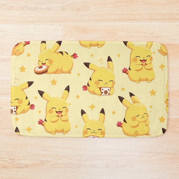 Artikelvorschau, Niedliches Pikachu-Muster mit Donuts und Sternen entworfen und verkauft von quickkdesign.
