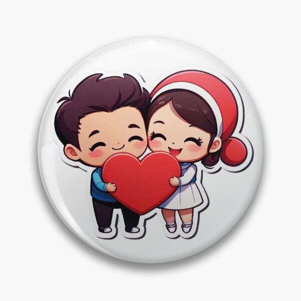 Item preview, Couple Holding a Big Heart designed and sold by Duovibes.