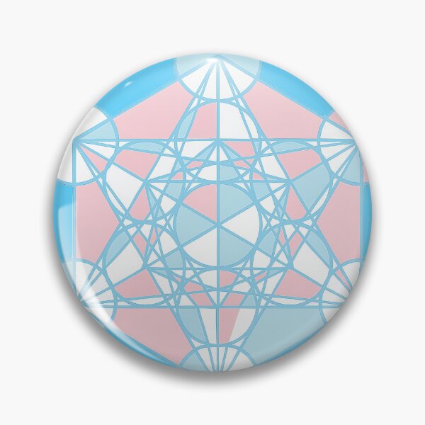Item preview, Trans Pride Metatron’s Cube Geometry designed and sold by PrideDownUnder.