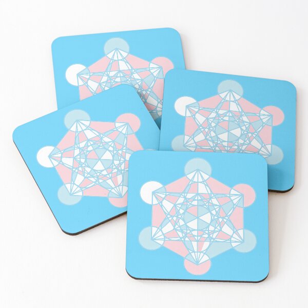 Item preview, Trans Pride Metatron’s Cube Geometry designed and sold by PrideDownUnder.