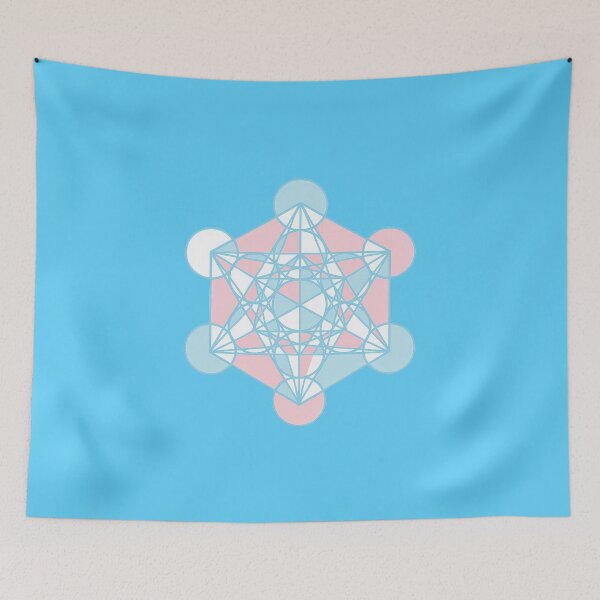 Item preview, Trans Pride Metatron’s Cube Geometry designed and sold by PrideDownUnder.