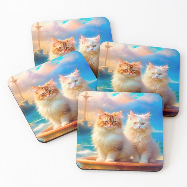 Item preview, Two Cats In Oil Painting Style designed and sold by LanaGustavsson.
