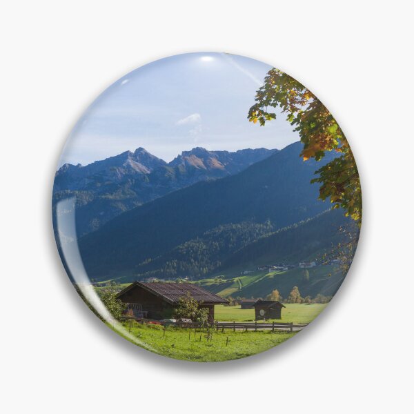 Item preview, Alpine pasture with farmhouse and mountains in autumn, Neustift in the Stubai Valley, Stubai Valley designed and sold by Torsten  Krüger.