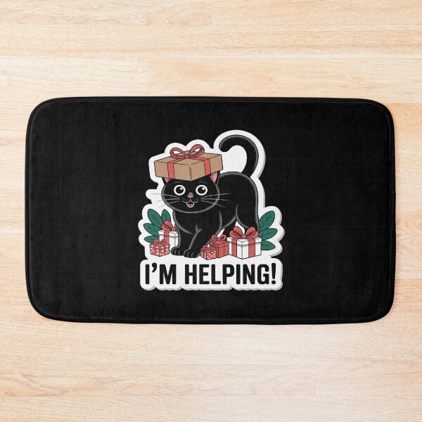 Item preview, I'm Helping Cat Christmas Wrapping Paper designed and sold by SnackPAC.