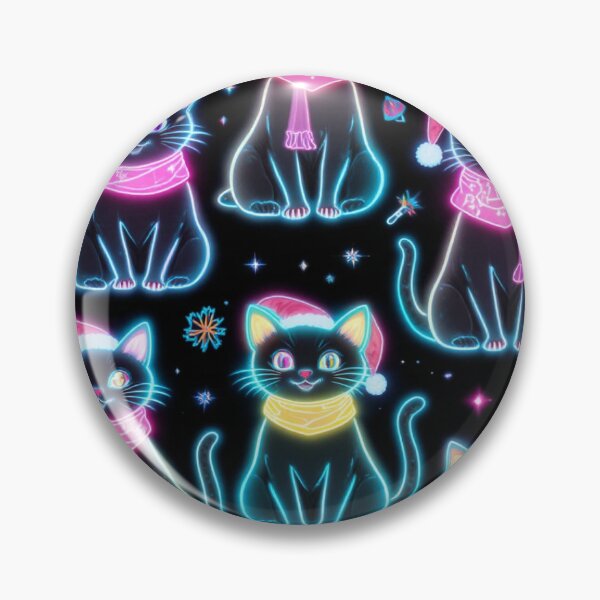 Item preview, Neon Cats with Santa Hats designed and sold by InezPhotography.