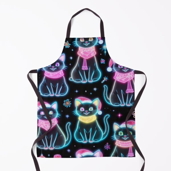 Item preview, Neon Cats with Santa Hats designed and sold by InezPhotography.