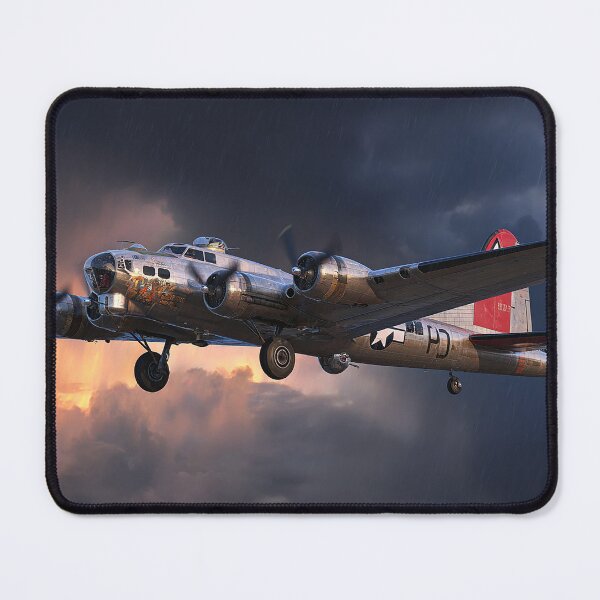 Item preview, B17F Aircraft Flying Over the Skies of England at Dusk designed and sold by Skyframe Aviation.